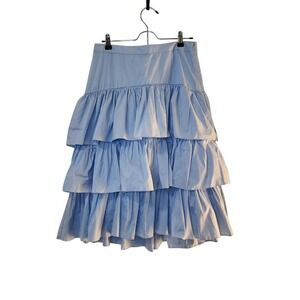 StyleKeepers 3 Tiered Sky Blue Midi Skirt Size M